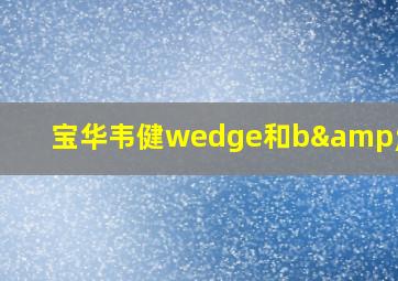 宝华韦健wedge和b&o a9